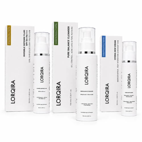 LORQIRA Daily Defense Kit — Cleanse, Protect & Hydrate