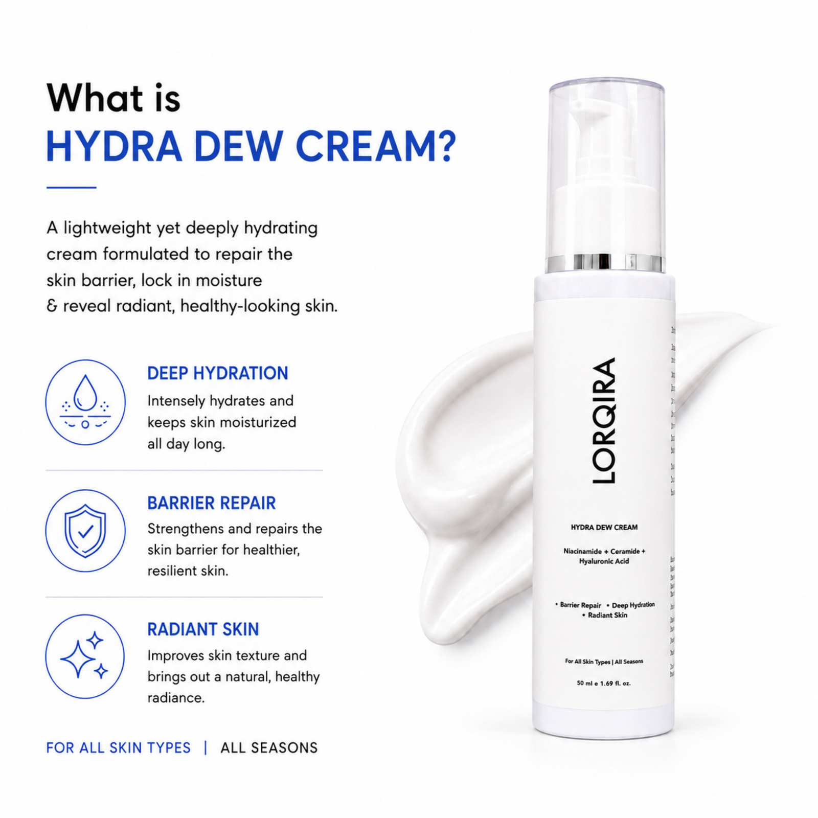 LORQIRA Hydra Dew Cream — Barrier Repair, Deep Hydration & Radiant Skin - Image 7