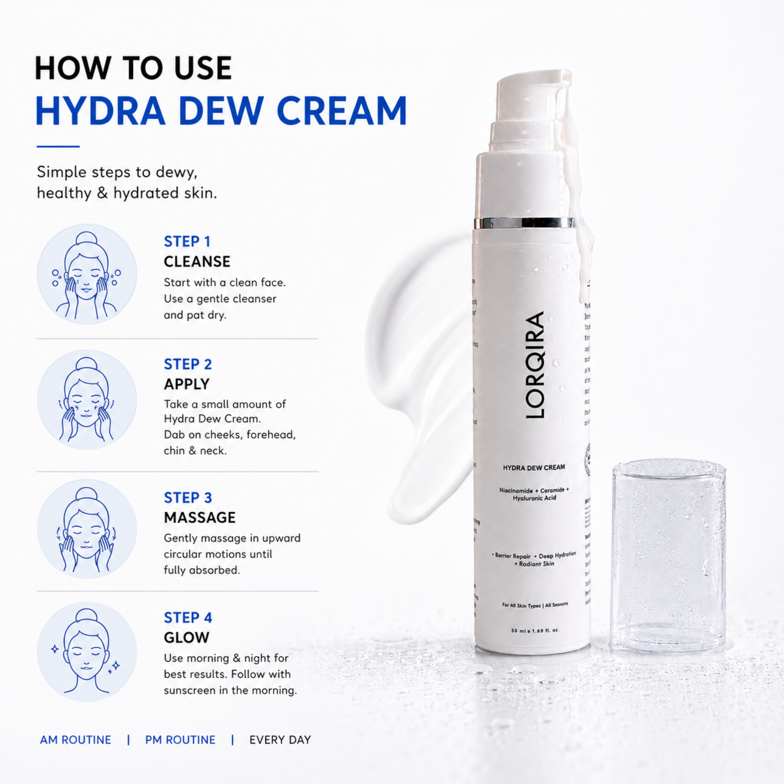 LORQIRA Hydra Dew Cream — Barrier Repair, Deep Hydration & Radiant Skin - Image 6